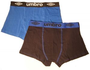 2 Pack Pánské boxerky Umbro UM1700 - modročerné