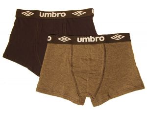 2 Pack Pánské boxerky Umbro UM1700 - šedé vzor 2