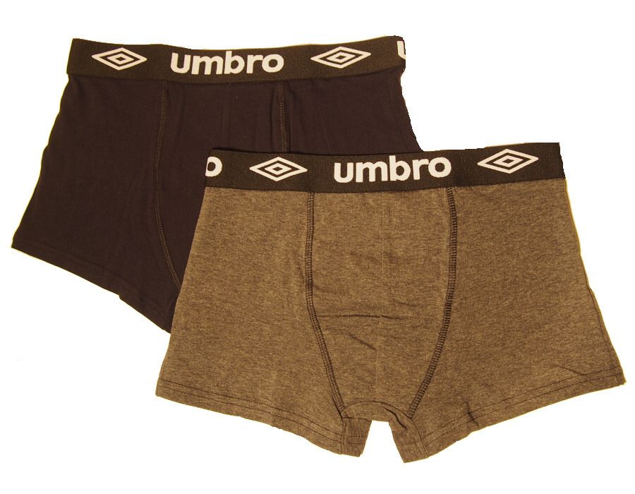 2 Pack Pánské boxerky Umbro UM1700 - šedé vzor 2 M