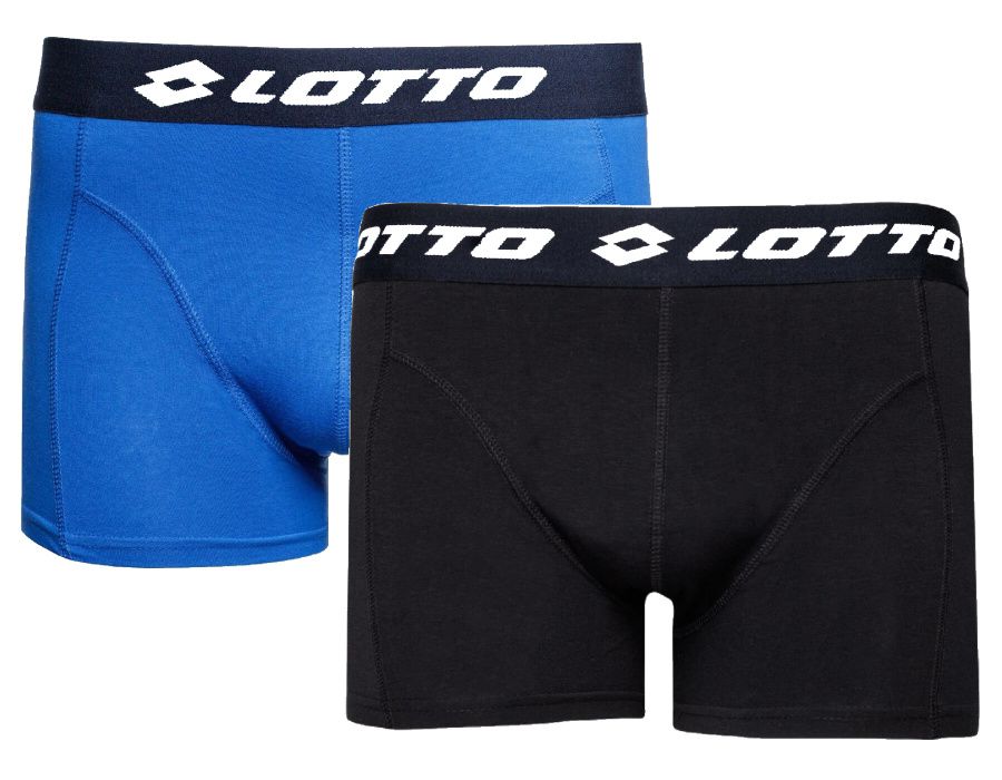 2 Pack Pánské boxerky Lotto - modro-černé XXL