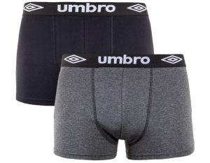 2 Pack Pánské boxerky Umbro UM1700 - modrošedé