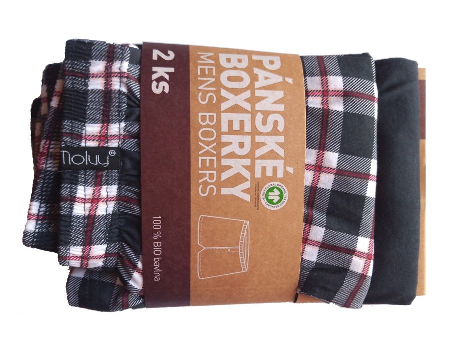 2 Pack Pánské trenýrky Molvy 100% BIO Bavlna KP087