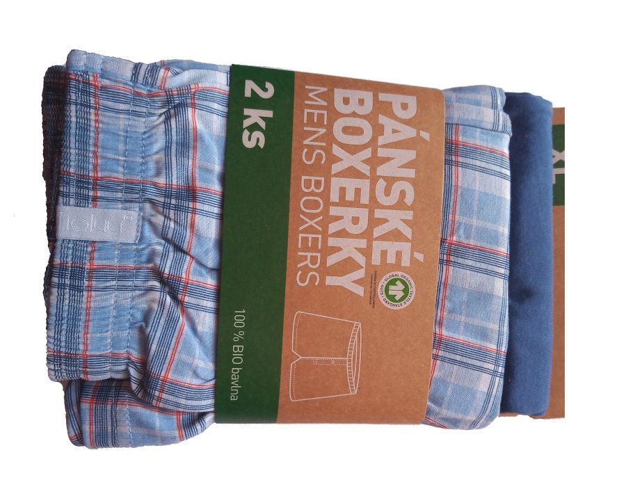 2 Pack Pánské trenýrky Molvy 100% BIO Bavlna KP088