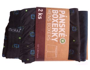 2 Pack Pánské trenýrky Molvy 100% BIO Bavlna KP091