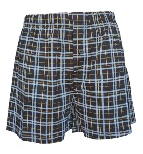 2 Pack Pánské trenýrky Molvy 100% Bavlna DC-005 - Barevná mřížka