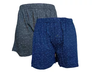 2 Pack Pánské trenýrky Molvy 100% Bavlna DC-006 - Geometrické šipky