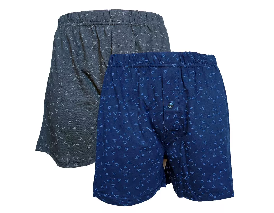 2 Pack Pánské trenýrky Molvy 100% Bavlna DC-006 - Geometrické šipky