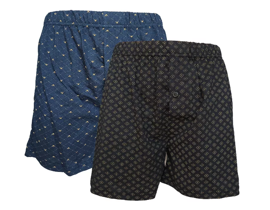 2 Pack Pánské trenýrky Molvy 100% Bavlna DC-007 - Korunky a kosočtverce
